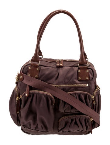 MZ Wallace Leather Trim Nylon Shoulder Bag