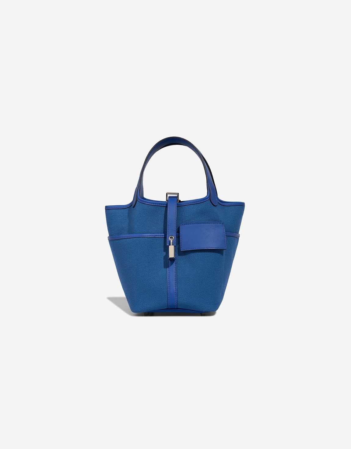 Hermes 
		Picotin Cargo 18 Toile Goeland / Swift Bleu Royal    