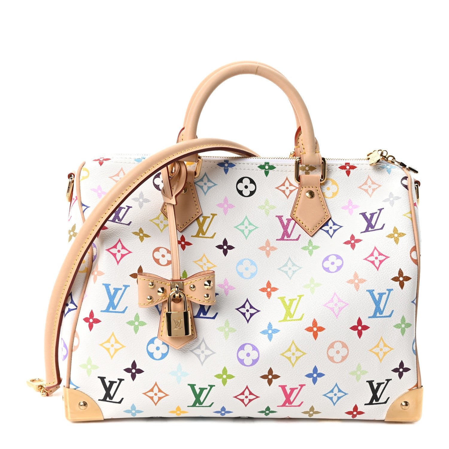 Louis Vuitton LV X TM Monogram Multicolor Speedy Bandouliere 25 White