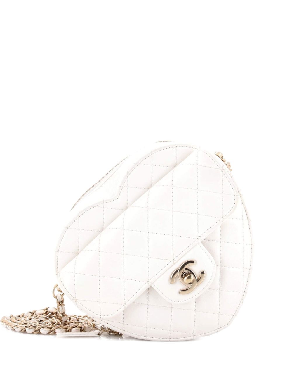 CC in Love Heart Bag Quilted Lambskin crossbody bag