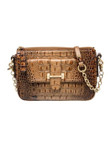 Brahmin Embossed Leather Crossbody Bag