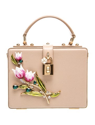Lizard Dolce Box Bag Medium