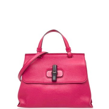 Gucci Lambskin Bamboo Daily Top Handle Bag Small