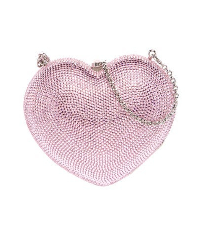 Judith Leiber Leiber Crystal L Amour Petit Coeur Pink Petit W Tags