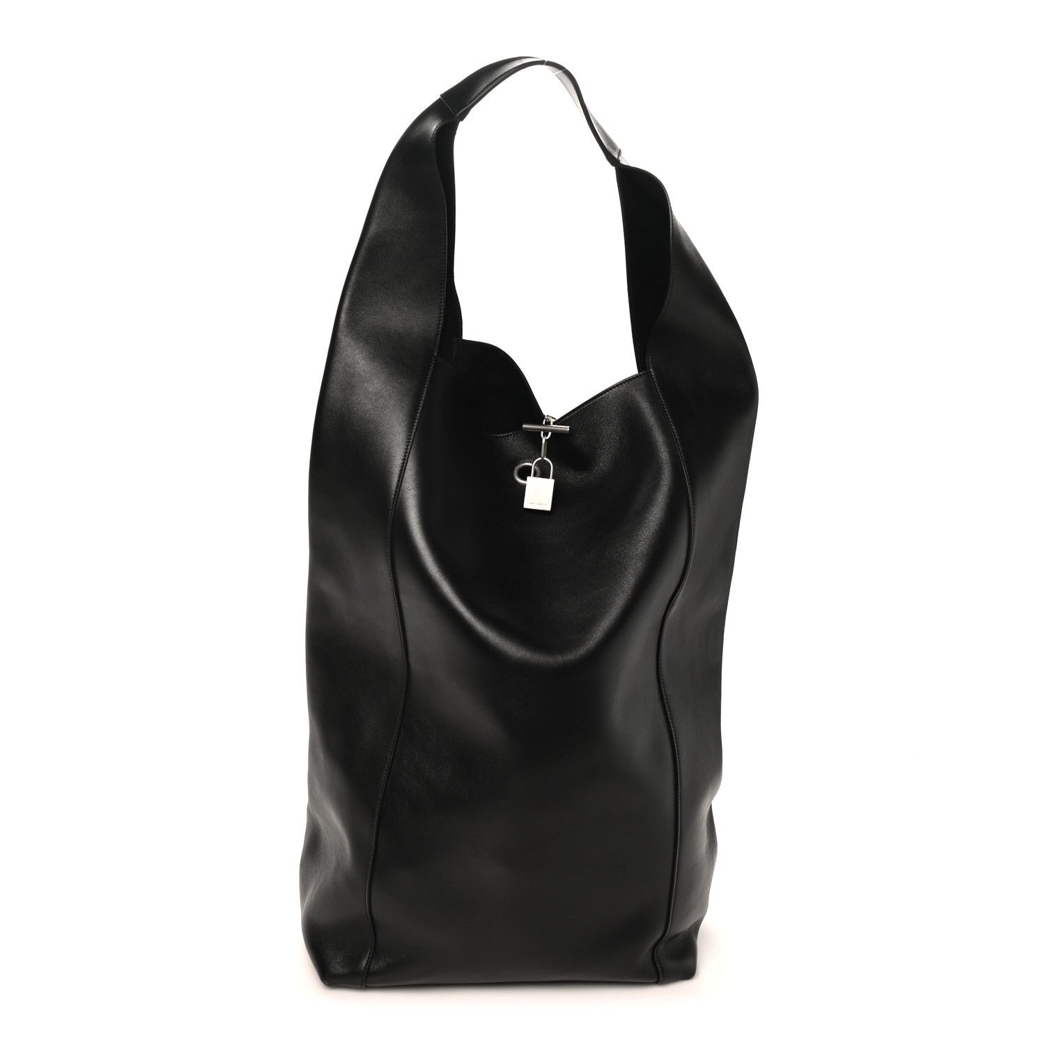 Saint Laurent Supple Calfskin Large Tanger Hobo Black