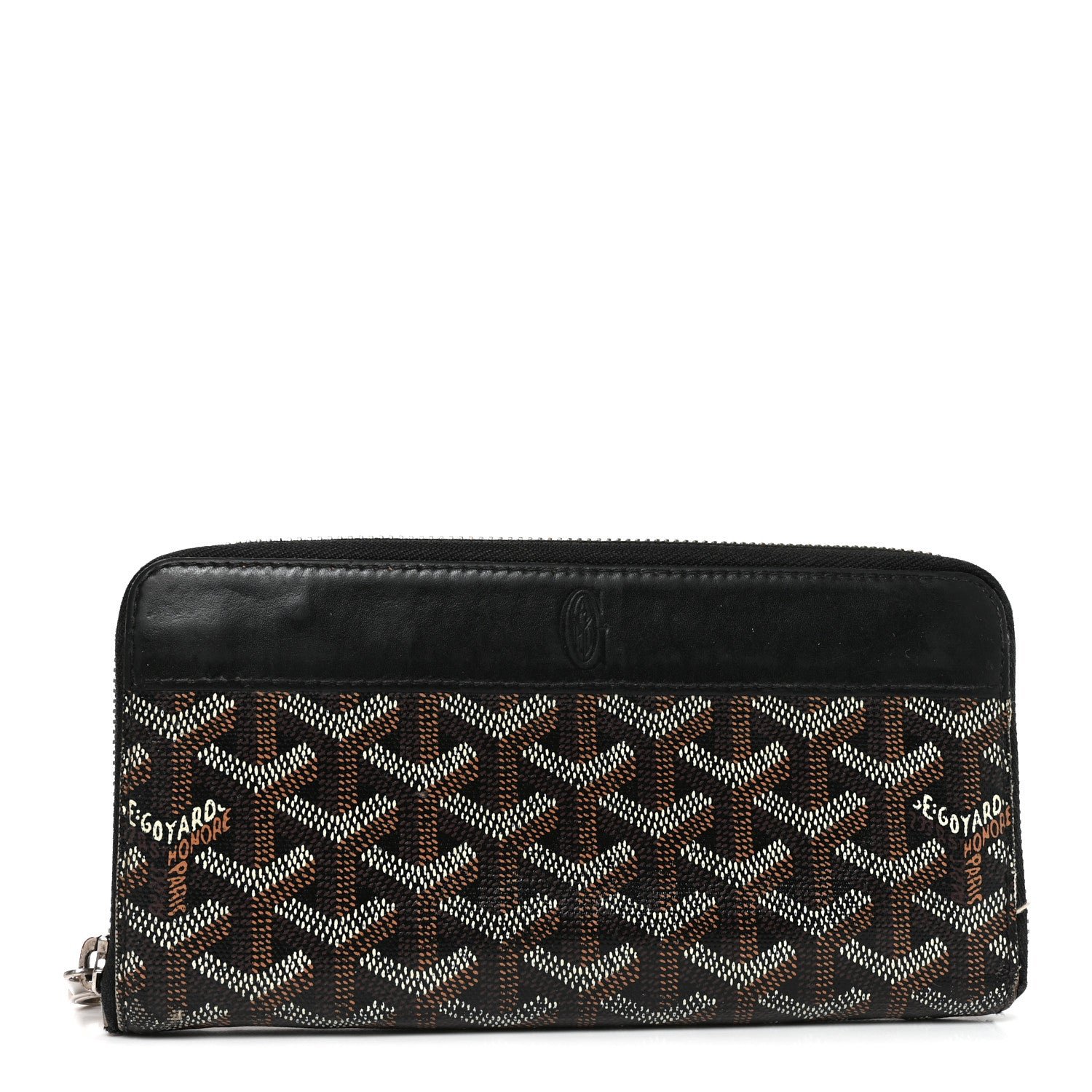 Goyard Goyardine Matignon Zip Around GM Wallet Black
