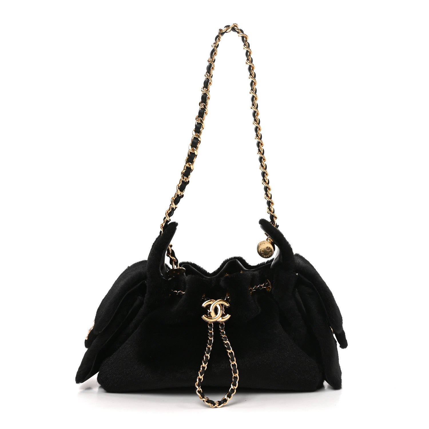 Chanel Pony Hair Mini Chanel 25 Handbag Black