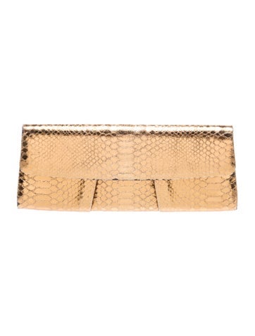 Embossed Leather Clutch