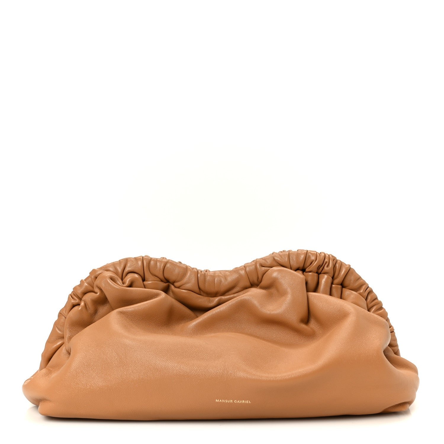 Mansur Gavriel Lambskin Cloud Clutch Caramel