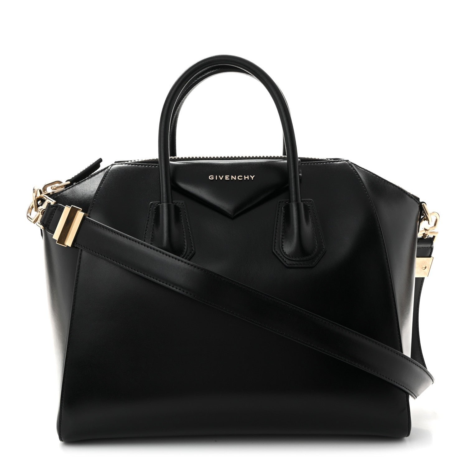 Givenchy Shiny Lord Calfskin Medium Antigona Black