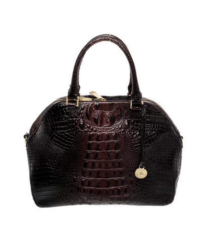 Brahmin Embossed Leather Top Handle Bag