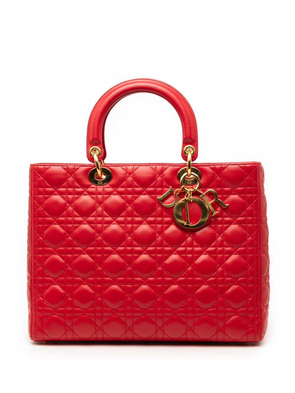 Dior 1999 Large Lambskin Cannage Lady Dior satchel
