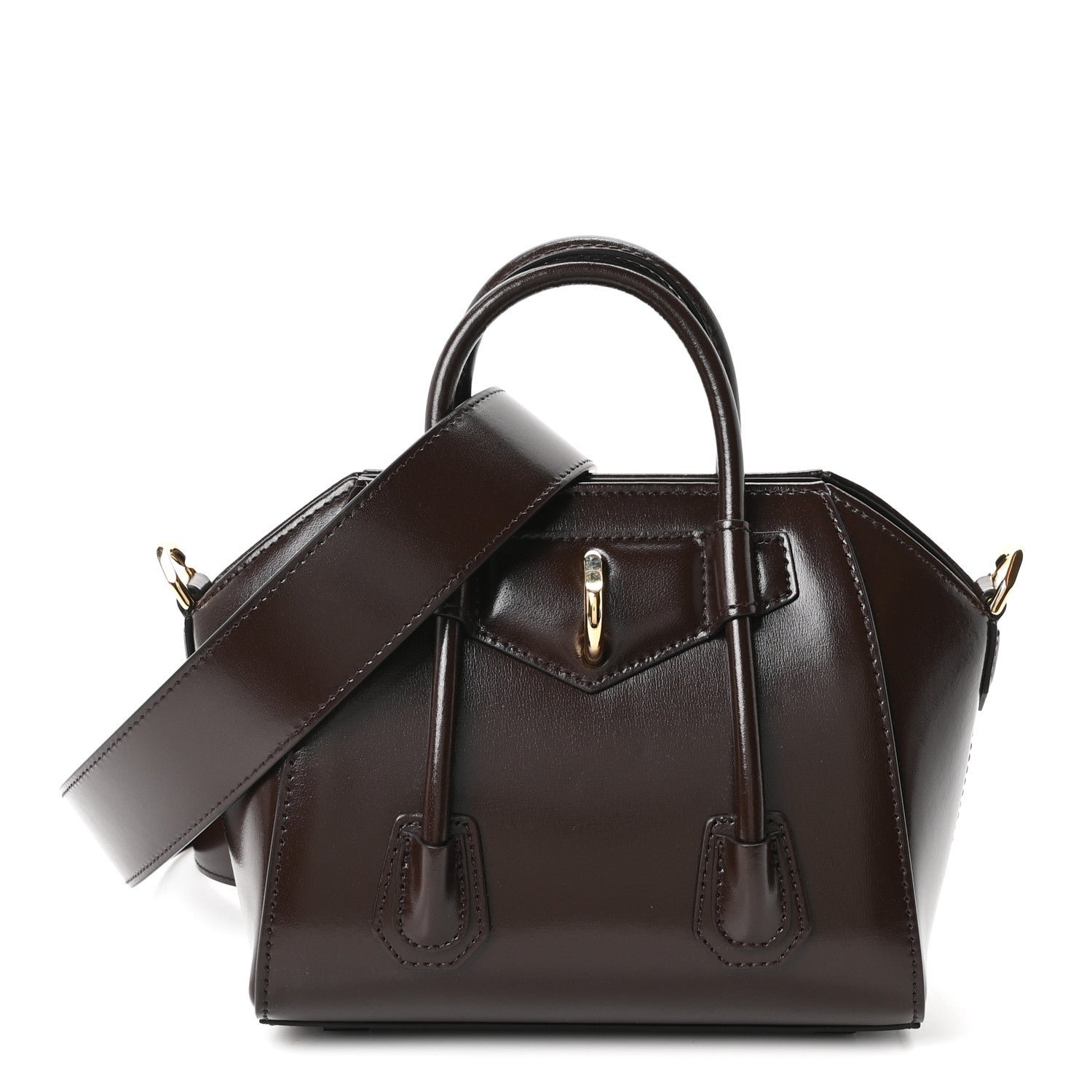 Givenchy Box Calfskin Mini Lock Antigona Oxblood Red