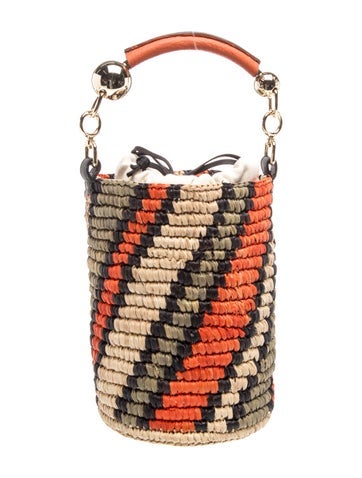 Strathberry Raffia Crescent Bucket