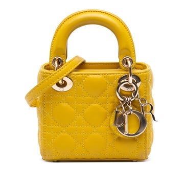 Micro Lambskin Cannage Lady Dior