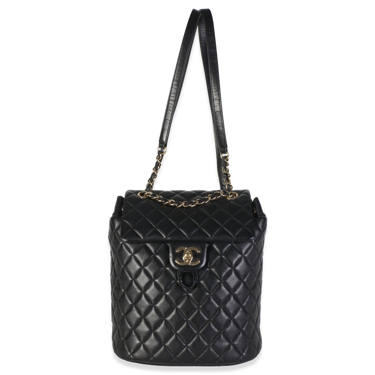 Black Quilted Calfskin Medium Urban Spirit Backpack