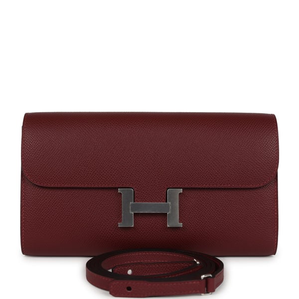 Hermes Hermes Constance Wallet To Go Rouge H Epsom Palladium Hardware