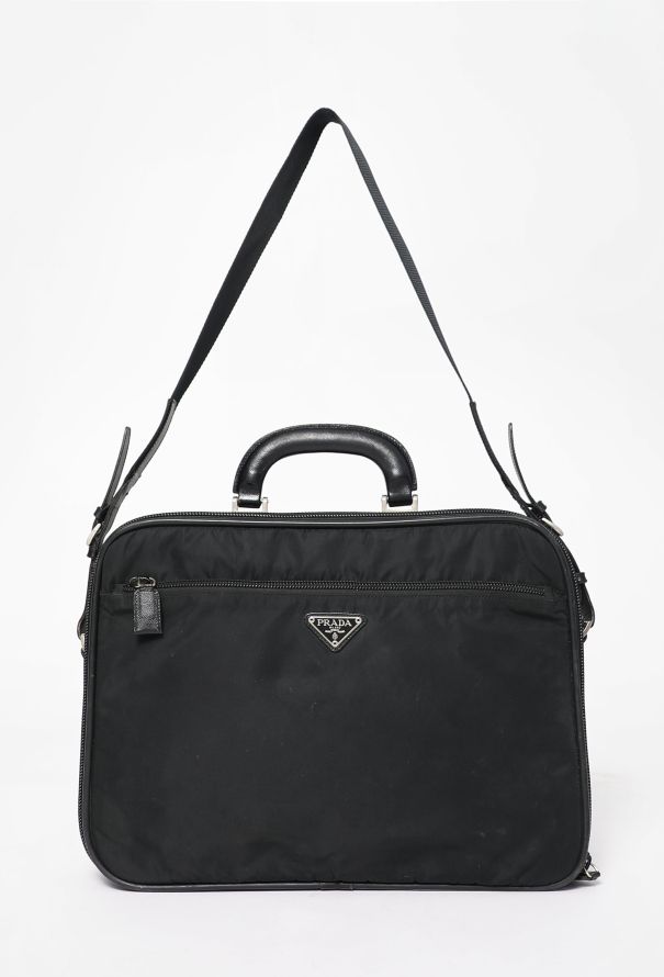 Prada Black Nylon Briefcase