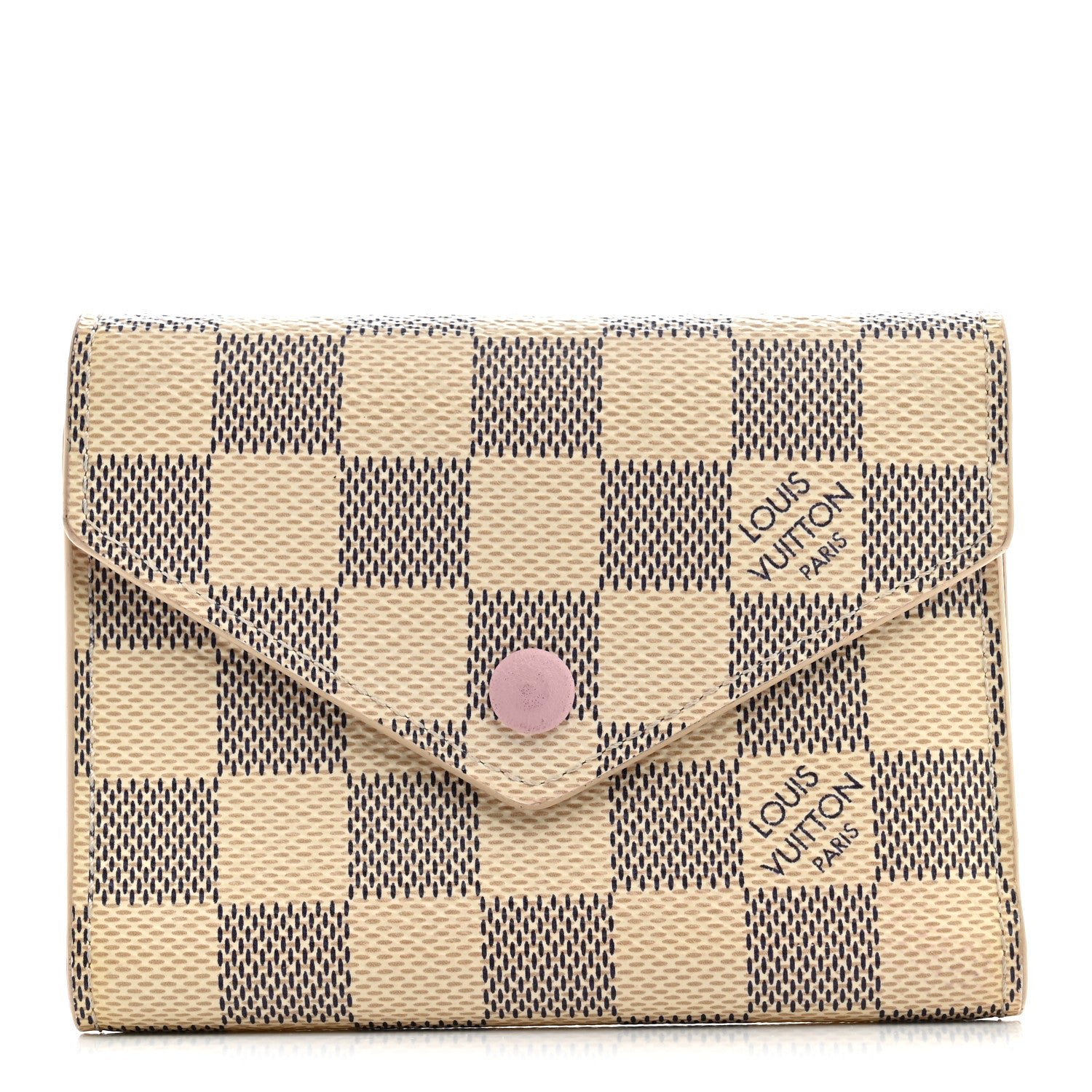Louis Vuitton Damier Azur Victorine Wallet Rose Ballerine