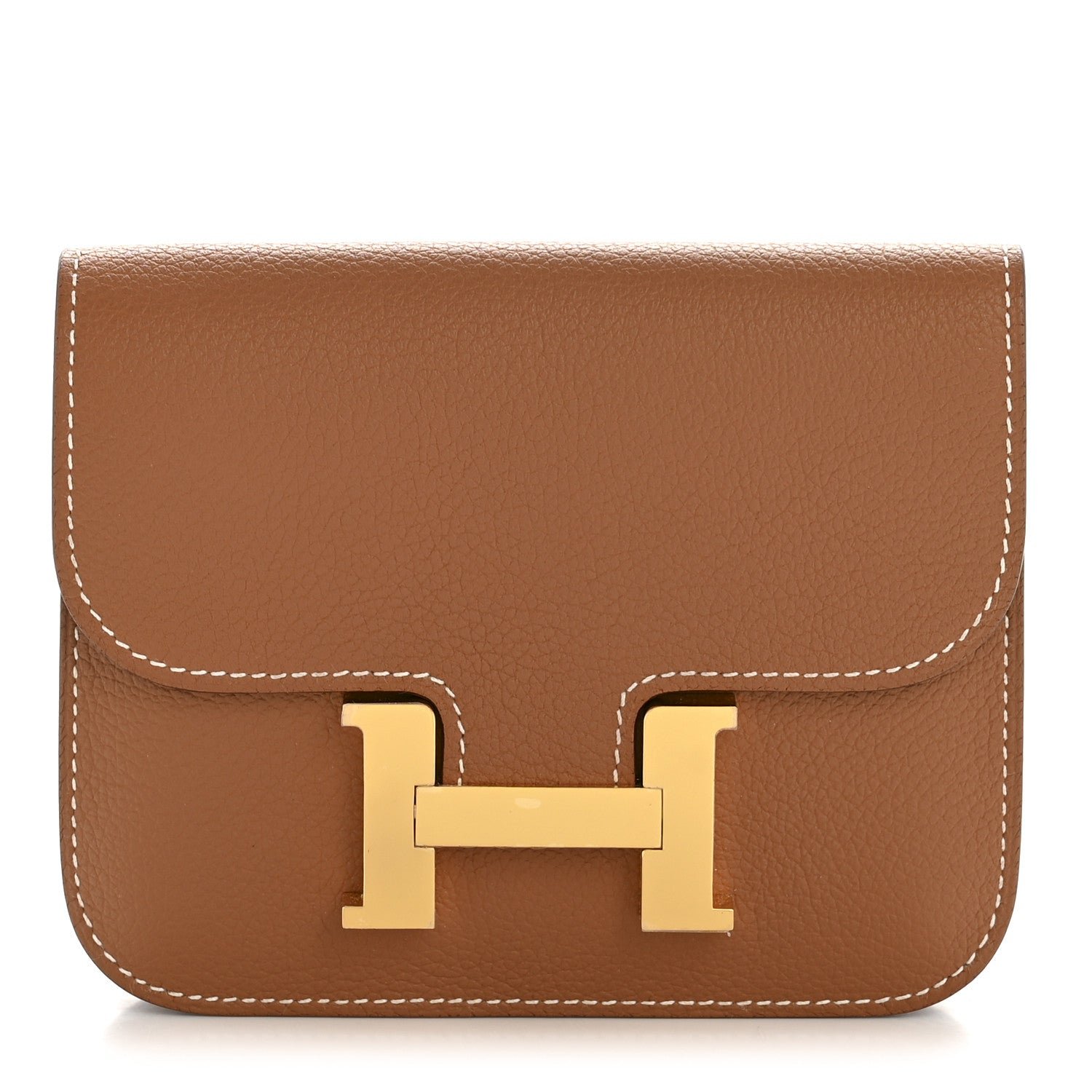 Hermes Evercolor Constance Slim Wallet Gold
