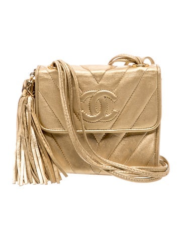 Chevron Tassel Mini Crossbody Bag