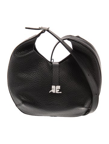 Courreges Embossed Leather Shoulder Bag