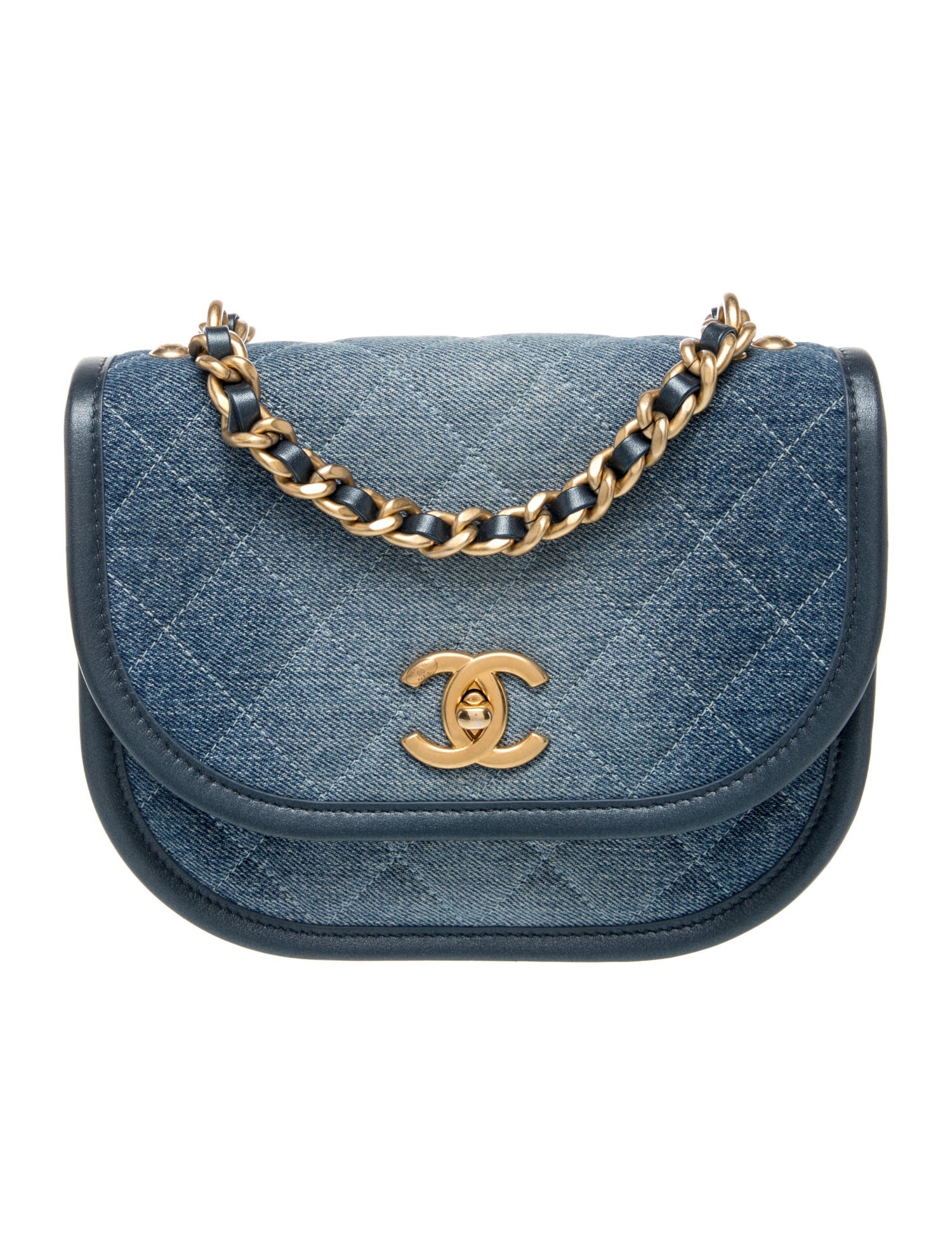 Small Denim Flap Bag