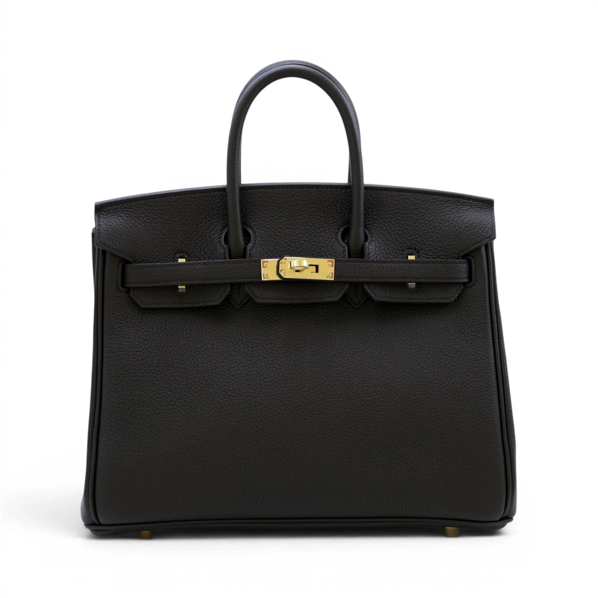Unused ( Rank NS ) HERMÈS Birkin 25 Noir (89) Togo Gold hardware K (2025)