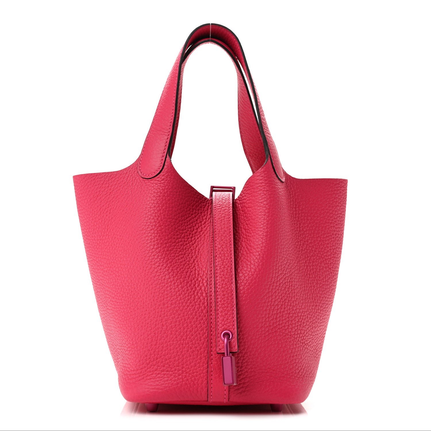 Hermes Taurillon Clemence Monochrome Picotin Lock 18 PM Rose Mexico