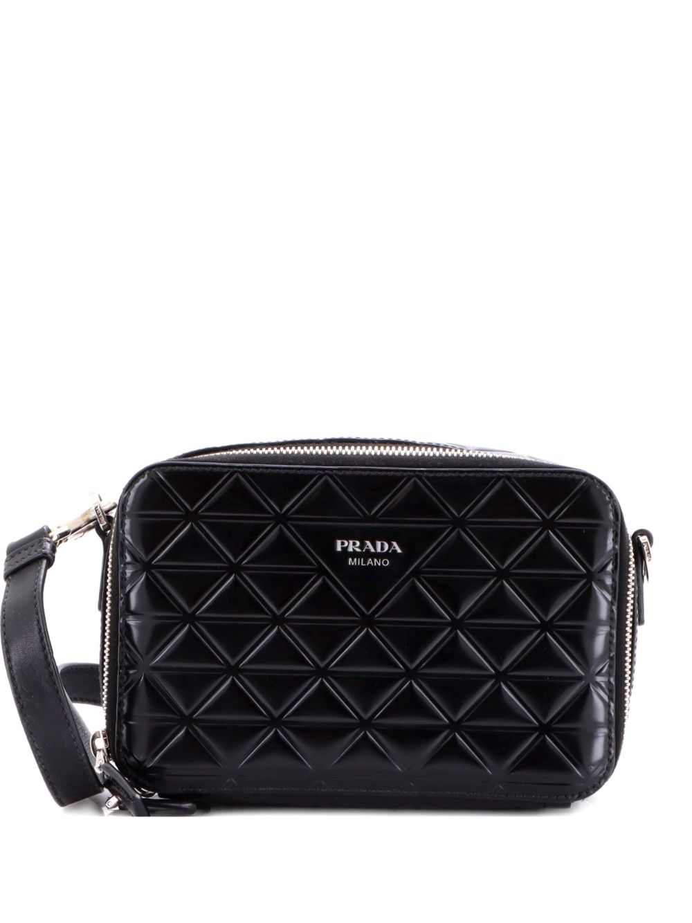 Brique Camera Embossed Leather crossbody bag