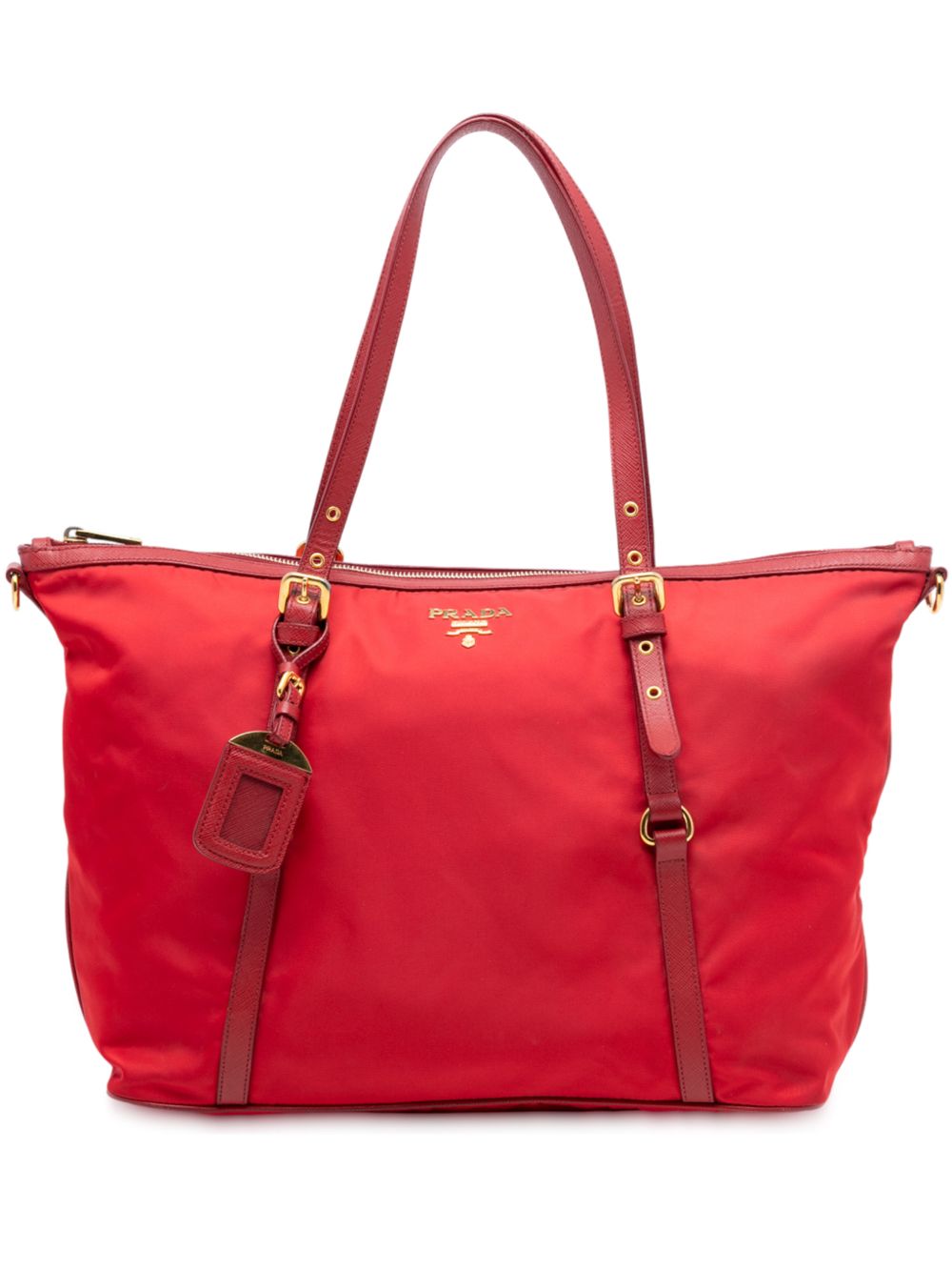 Prada 2013-2025 Saffiano Trimmed Tessuto satchel