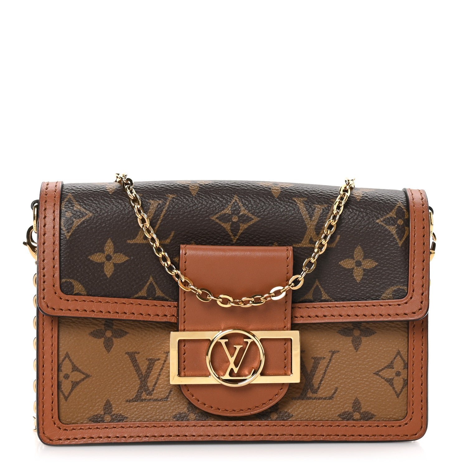Louis Vuitton Reverse Monogram Dauphine Chain Wallet