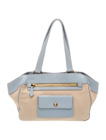 Enameled Metal Triangle Top Handle Bag