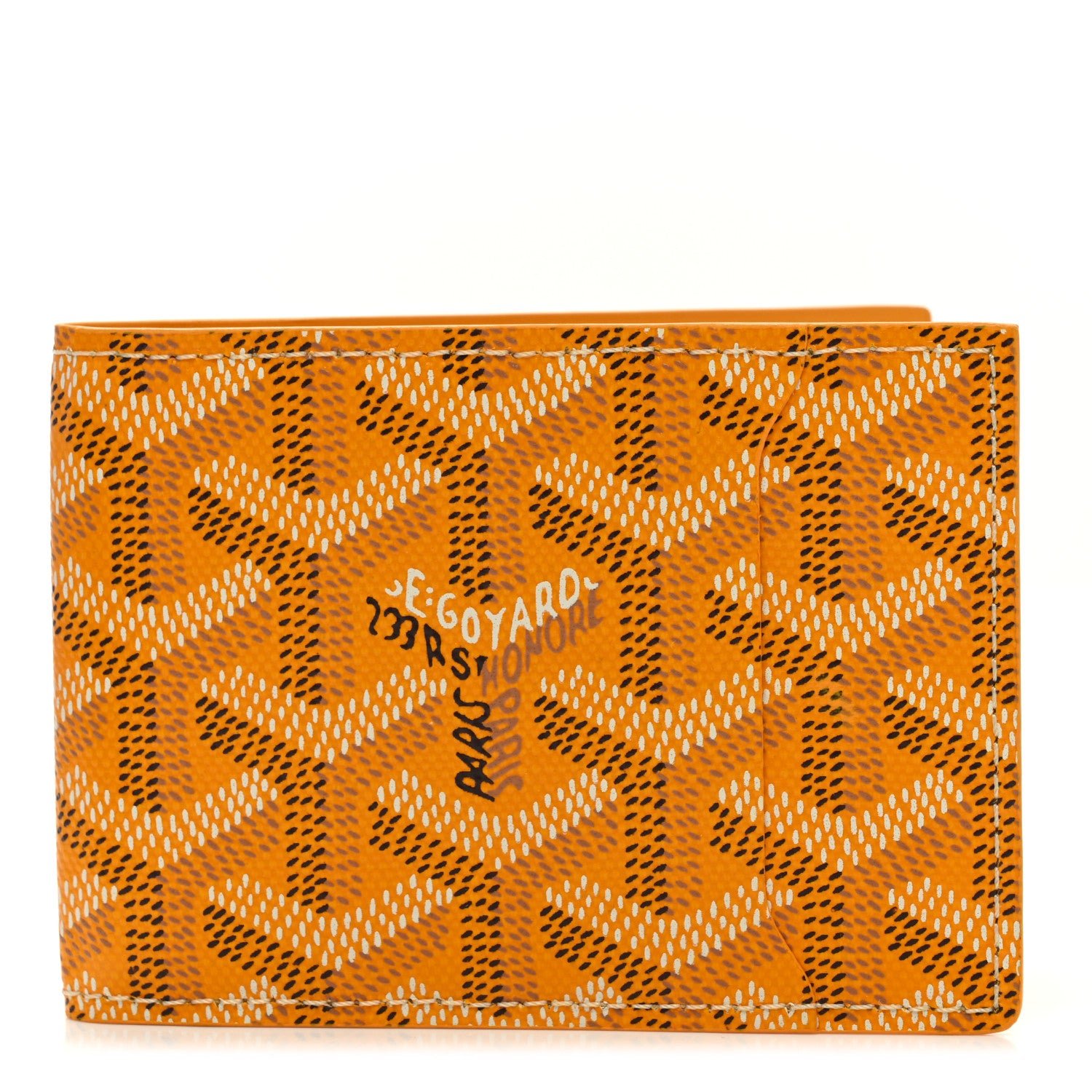 Goyard Goyardine Bi-Fold Victoire PM Wallet Yellow