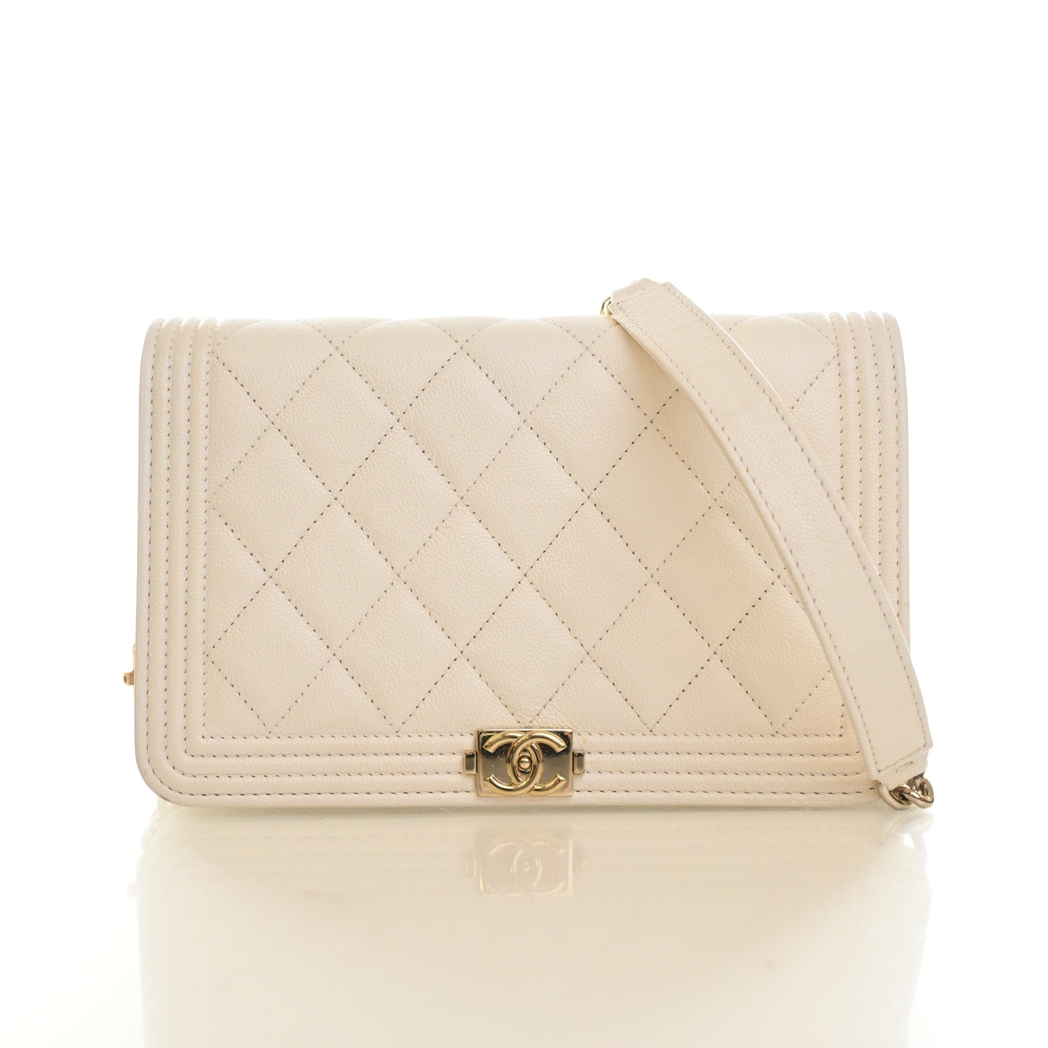 Chanel Chanel Caviar Boy Wallet On Chain (WOC)