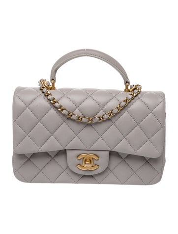 Classic Rectangular Mini Top Handle Flap Bag