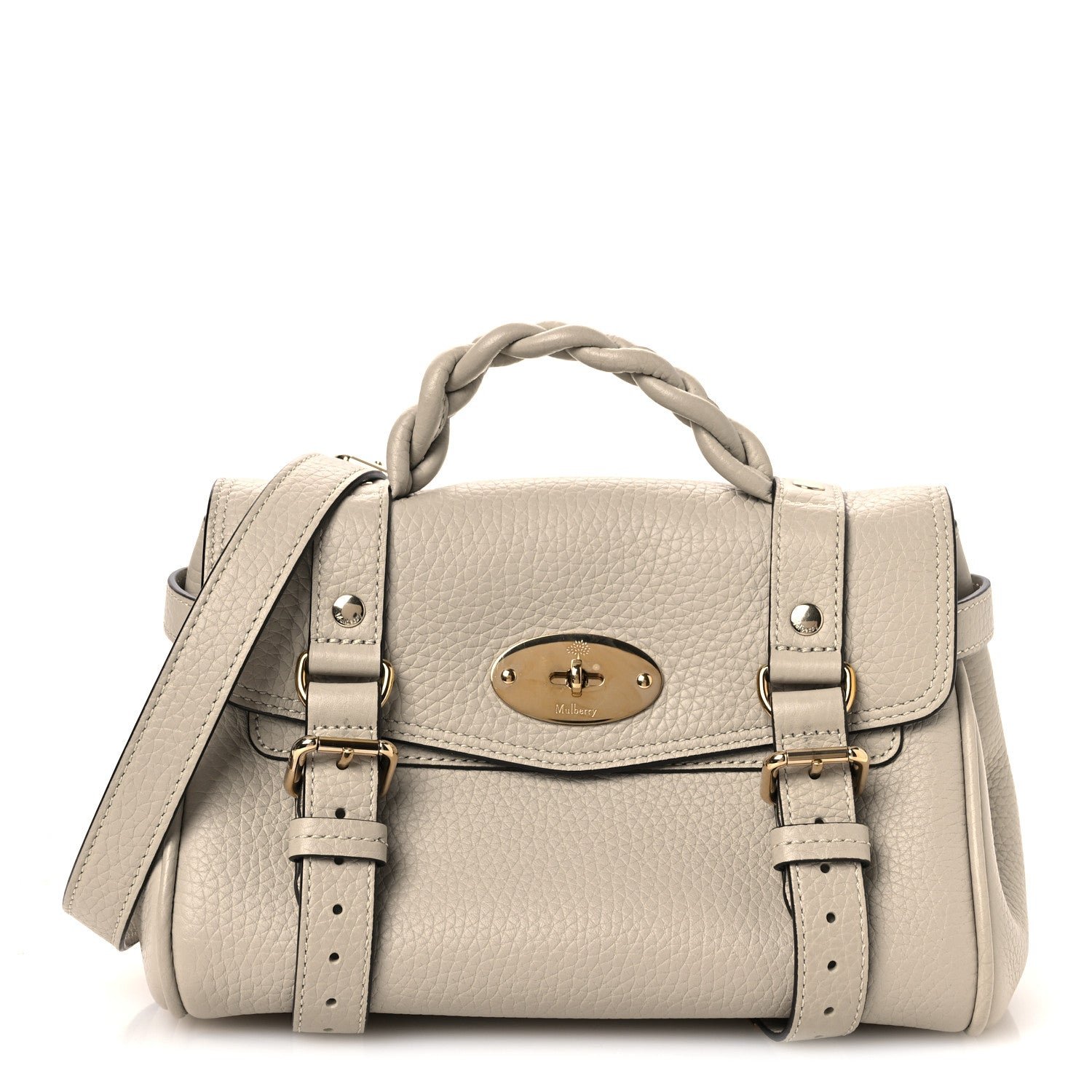 Mulberry Mulberry Heavy Grain Mini Alexa Chalk