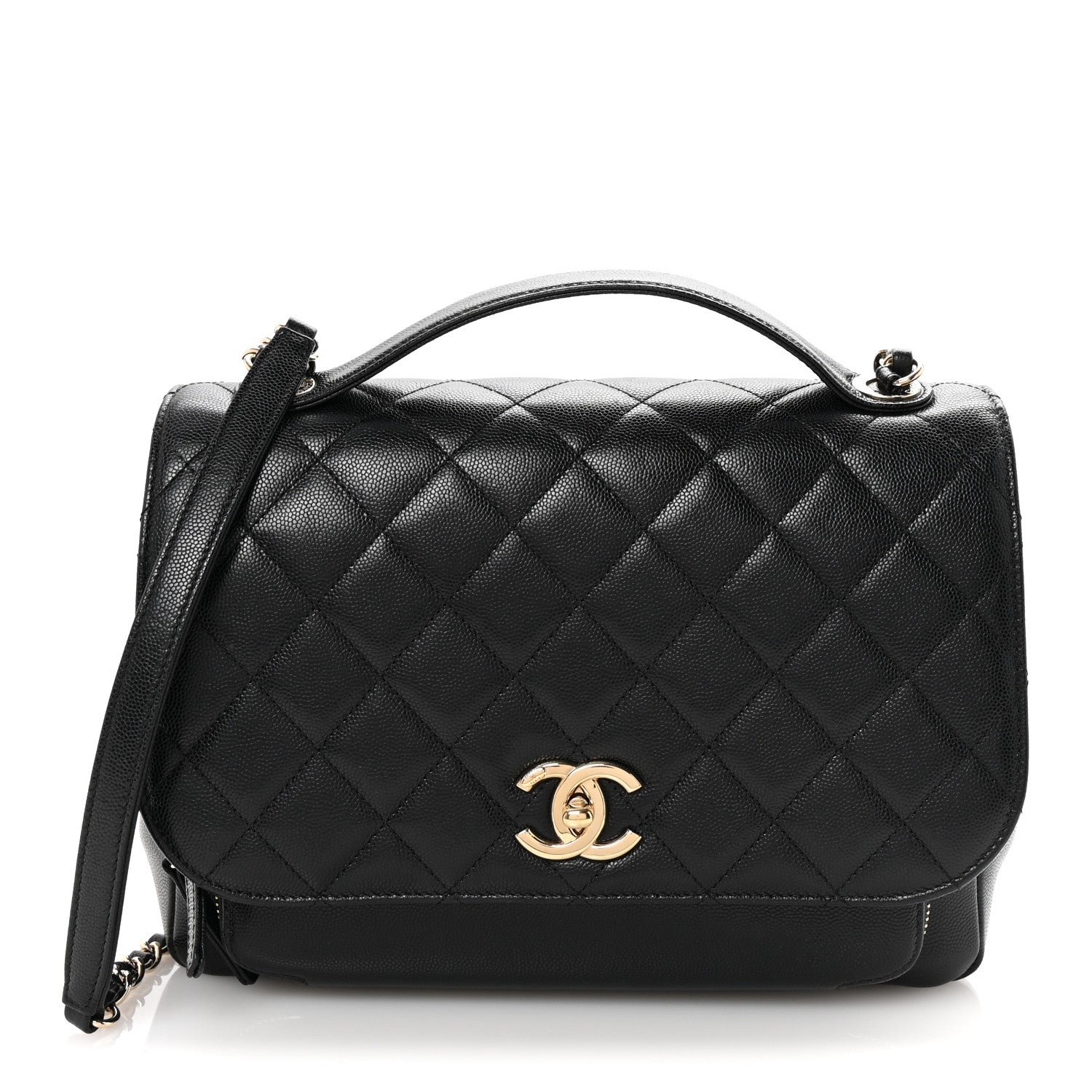 Chanel Caviar Quilted Large Business Affinity Flap Black