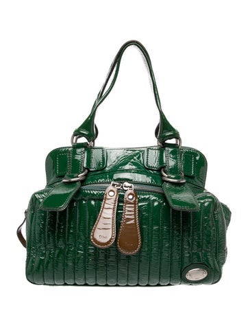 Patent Leather Top Handle Bag