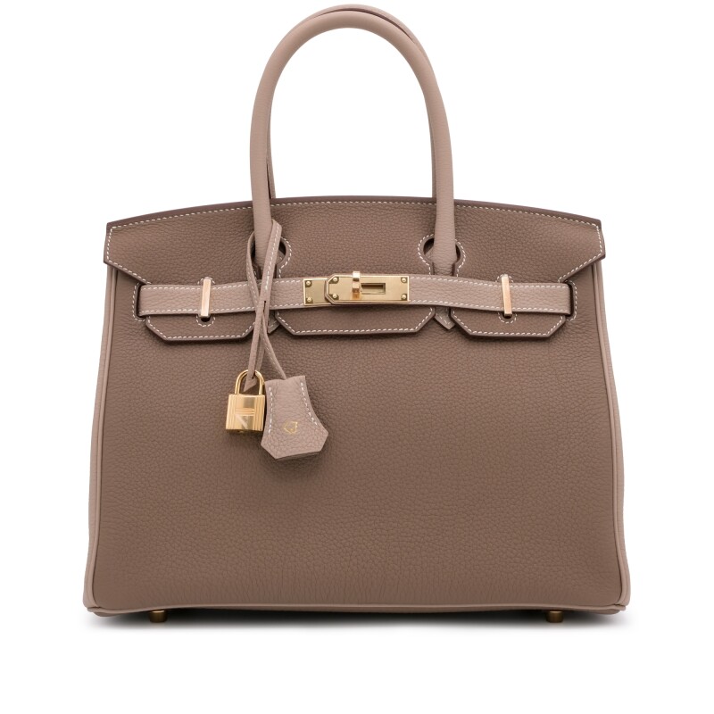 Hermes Etoupe and Gris Asphalt Togo HSS Birkin 30 Permabrass Hardware, 2023