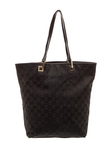 GG Canvas Top Handle Bag Large