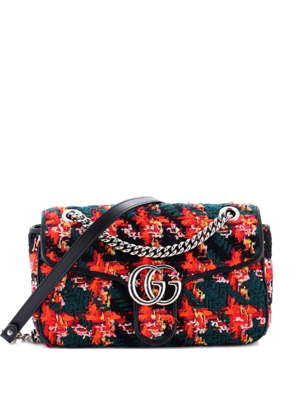GG Marmont Flap Bag Tweed Small shoulder bag