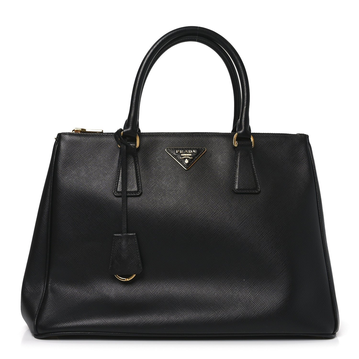 Prada Saffiano Medium Galleria Double Zip Tote Black