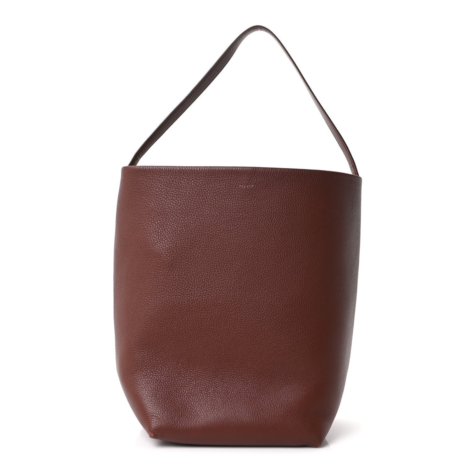 The Row Grained Calfskin Large N/S Park Tote Burnt Wood