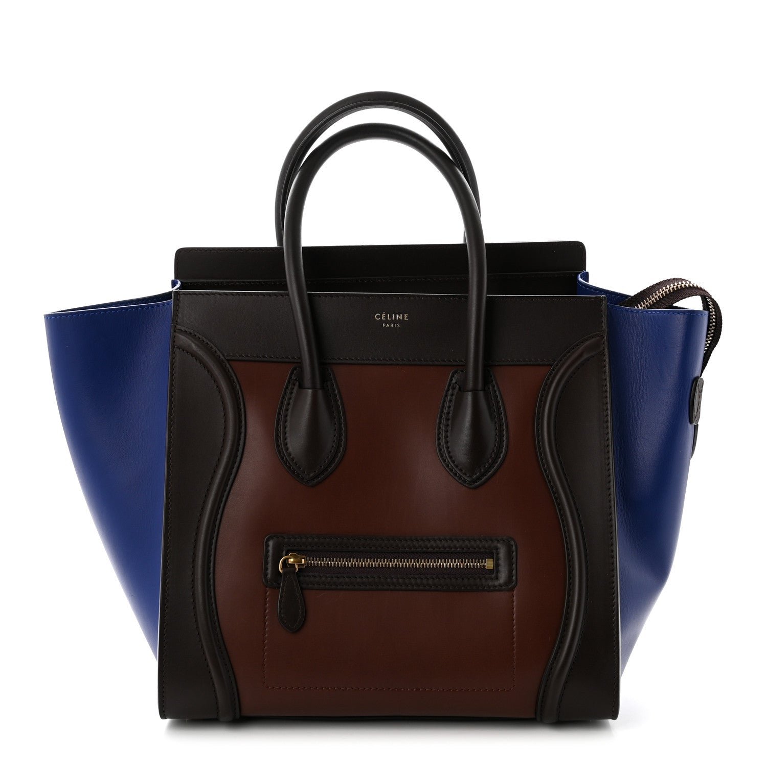 Celine Smooth Calfskin Mini Tri-Color Luggage  Acajou