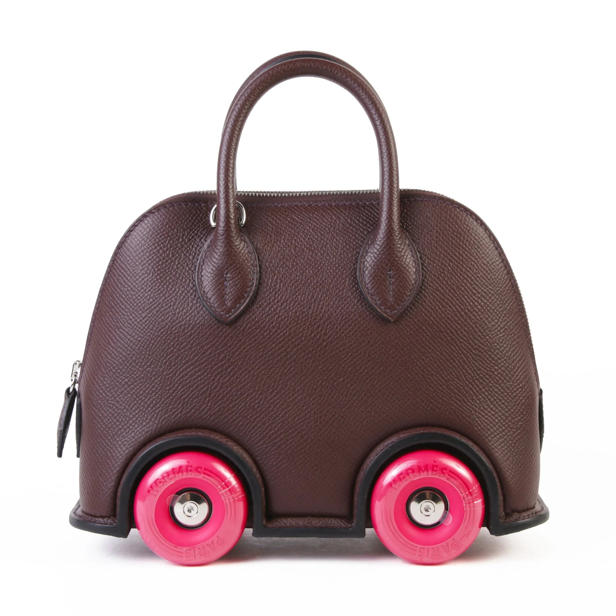 Unused ( Rank NS ) HERMÈS Limited Edition Bolide On Wheels Rouge Sellier (0G) Rose Extreme (I6) Epsom Palladium hardware W (2024)