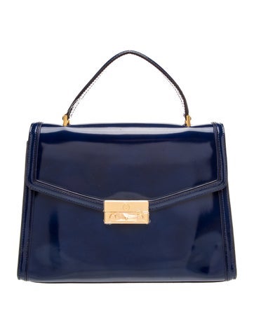 Patent Leather Top Handle Bag