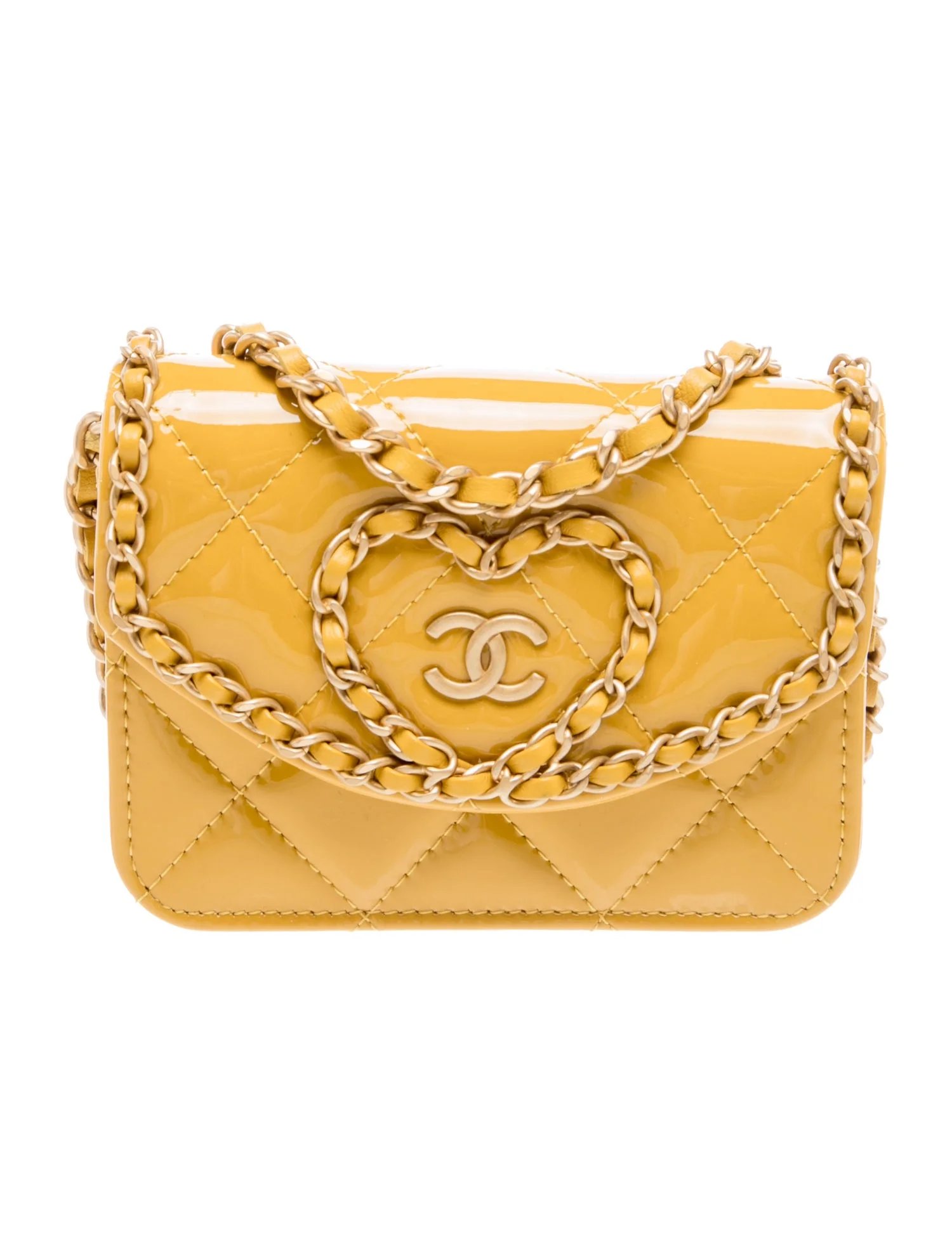 Mini Chain Around Heart Flap Bag