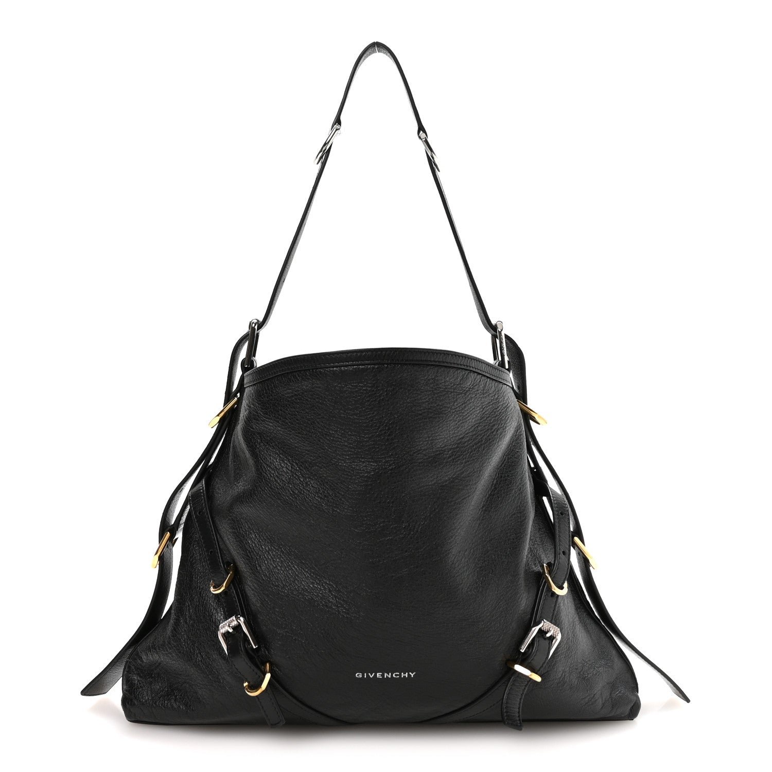 Givenchy Givenchy Calfskin Medium Voyou Bag Black