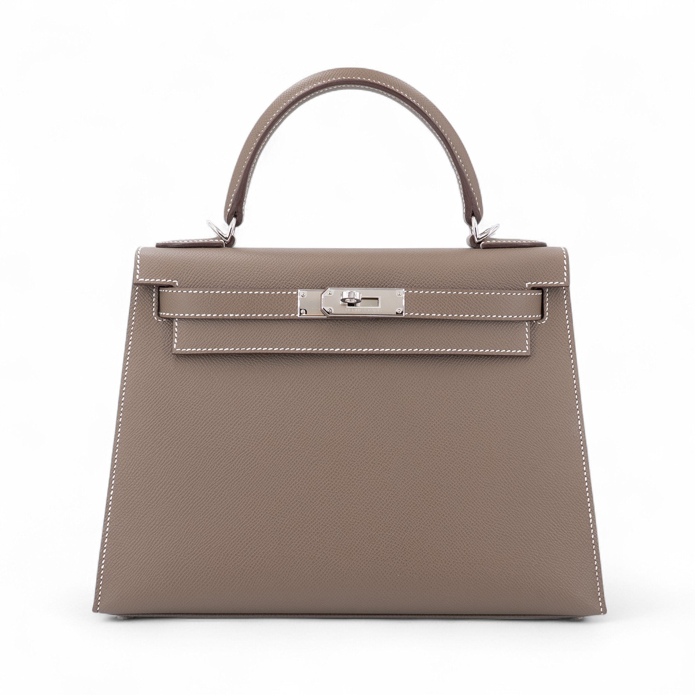 Hermes Unused ( Rank NS ) HERMÈS Kelly 28 Sellier Etoupe (18) Epsom Palladium hardware U (2022)